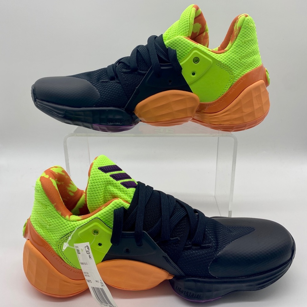 Adidas Harden Vol. 4 Core Black/Amber Men's Sz 8.5 - Picture 7 of 9